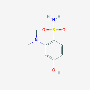 molecular formula C8H12N2O3S B14838022 2-(Dimethylamino)-4-hydroxybenzenesulfonamide 