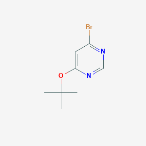 molecular formula C8H11BrN2O B14838024 4-Bromo-6-(tert-butoxy)pyrimidine 