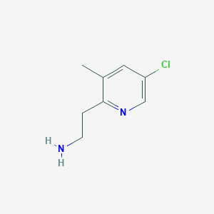 molecular formula C8H11ClN2 B14838030 2-(5-Chloro-3-methylpyridin-2-YL)ethanamine 