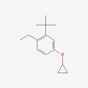 molecular formula C15H22O B14838039 2-Tert-butyl-4-cyclopropoxy-1-ethylbenzene 