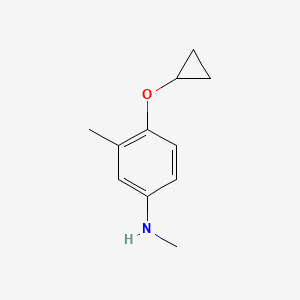 molecular formula C11H15NO B14838062 4-Cyclopropoxy-N,3-dimethylaniline 