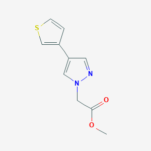 molecular formula C10H10N2O2S B1483808 methyl 2-(4-(thiophen-3-yl)-1H-pyrazol-1-yl)acetate CAS No. 2098087-51-3