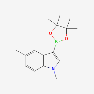 molecular formula C16H22BNO2 B14838086 1,5-Dimethyl-3-(4,4,5,5-tetramethyl-1,3,2-dioxaborolan-2-YL)-indole 