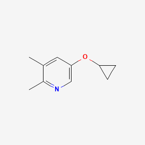 molecular formula C10H13NO B14838095 5-Cyclopropoxy-2,3-dimethylpyridine 