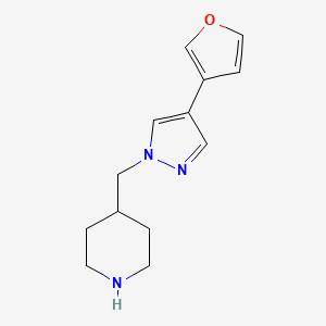 4-((4-(furan-3-yl)-1H-pyrazol-1-yl)methyl)piperidine