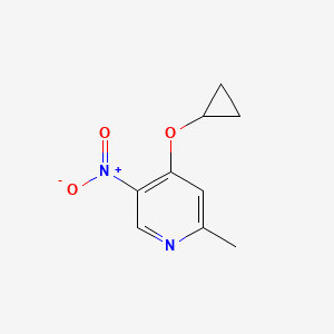 molecular formula C9H10N2O3 B14838107 4-Cyclopropoxy-2-methyl-5-nitropyridine 