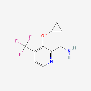 molecular formula C10H11F3N2O B14838119 (3-Cyclopropoxy-4-(trifluoromethyl)pyridin-2-YL)methanamine 