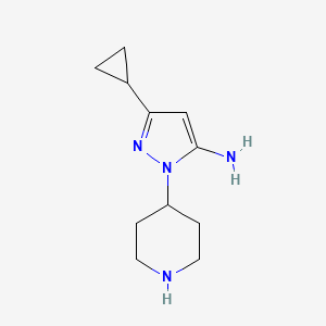 3-cyclopropyl-1-(piperidin-4-yl)-1H-pyrazol-5-amine