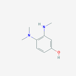 molecular formula C9H14N2O B14838132 4-(Dimethylamino)-3-(methylamino)phenol 