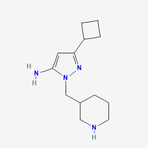 3-cyclobutyl-1-(piperidin-3-ylmethyl)-1H-pyrazol-5-amine