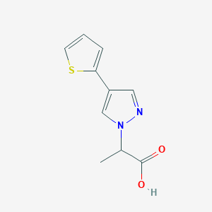 2-(4-(thiophen-2-yl)-1H-pyrazol-1-yl)propanoic acid
