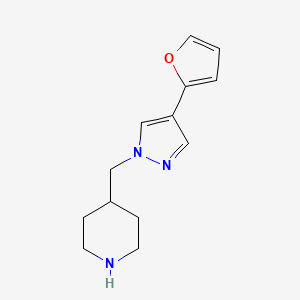 4-((4-(furan-2-yl)-1H-pyrazol-1-yl)methyl)piperidine