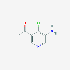 molecular formula C7H7ClN2O B14838200 1-(5-Amino-4-chloropyridin-3-YL)ethanone CAS No. 1393572-97-8