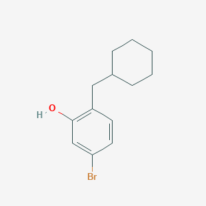 molecular formula C13H17BrO B14838201 5-Bromo-2-(cyclohexylmethyl)phenol 