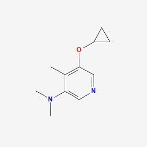 molecular formula C11H16N2O B14838202 5-Cyclopropoxy-N,N,4-trimethylpyridin-3-amine 