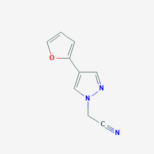 2-(4-(furan-2-yl)-1H-pyrazol-1-yl)acetonitrile