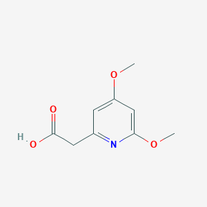 molecular formula C9H11NO4 B14838211 (4,6-Dimethoxypyridin-2-YL)acetic acid 