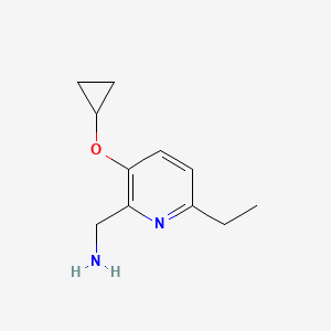 molecular formula C11H16N2O B14838219 (3-Cyclopropoxy-6-ethylpyridin-2-YL)methanamine 