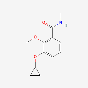 molecular formula C12H15NO3 B14838230 3-Cyclopropoxy-2-methoxy-N-methylbenzamide 