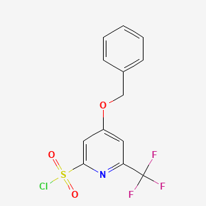 4-(Benzyloxy)-6-(trifluoromethyl)pyridine-2-sulfonyl chloride