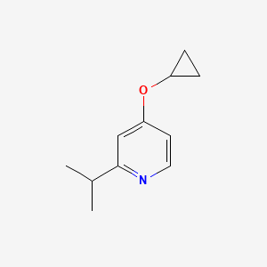 molecular formula C11H15NO B14838252 4-Cyclopropoxy-2-isopropylpyridine CAS No. 1243345-07-4