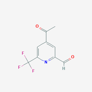 4-Acetyl-6-(trifluoromethyl)pyridine-2-carbaldehyde