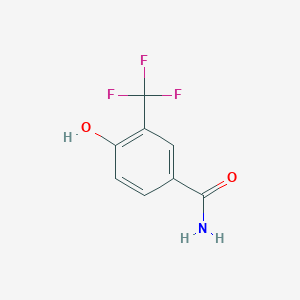 molecular formula C8H6F3NO2 B14838282 4-Hydroxy-3-(trifluoromethyl)benzamide 