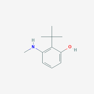 molecular formula C11H17NO B14838312 2-Tert-butyl-3-(methylamino)phenol 