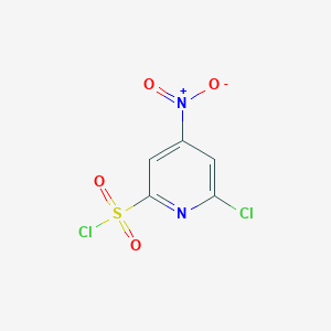 molecular formula C5H2Cl2N2O4S B14838316 6-Chloro-4-nitropyridine-2-sulfonyl chloride 