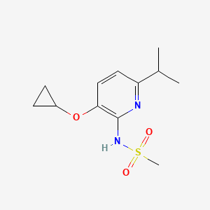 molecular formula C12H18N2O3S B14838332 N-(3-Cyclopropoxy-6-isopropylpyridin-2-YL)methanesulfonamide 