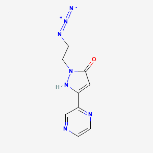 1-(2-azidoethyl)-3-(pyrazin-2-yl)-1H-pyrazol-5-ol