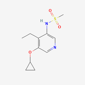 molecular formula C11H16N2O3S B14838407 N-(5-Cyclopropoxy-4-ethylpyridin-3-YL)methanesulfonamide 