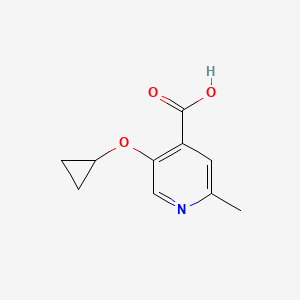 molecular formula C10H11NO3 B14838409 5-Cyclopropoxy-2-methylisonicotinic acid 