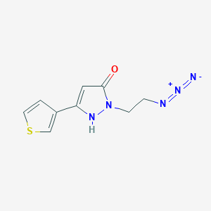 molecular formula C9H9N5OS B1483841 1-(2-叠氮乙基)-3-(噻吩-3-基)-1H-吡唑-5-醇 CAS No. 2098140-76-0