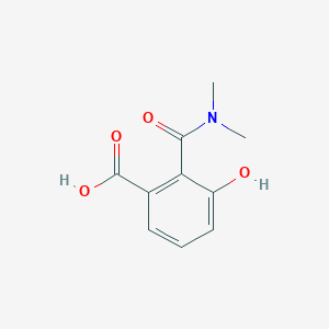 molecular formula C10H11NO4 B14838416 2-(Dimethylcarbamoyl)-3-hydroxybenzoic acid 