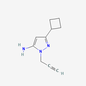 molecular formula C10H13N3 B1483843 3-环丁基-1-(丙-2-炔-1-基)-1H-吡唑-5-胺 CAS No. 2091619-45-1