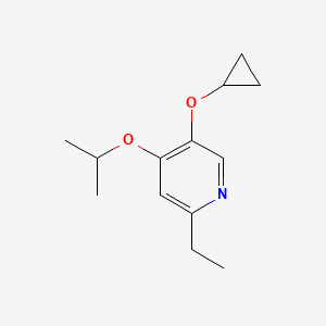 molecular formula C13H19NO2 B14838432 5-Cyclopropoxy-2-ethyl-4-isopropoxypyridine 