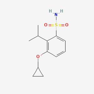 molecular formula C12H17NO3S B14838461 3-Cyclopropoxy-2-isopropylbenzenesulfonamide 