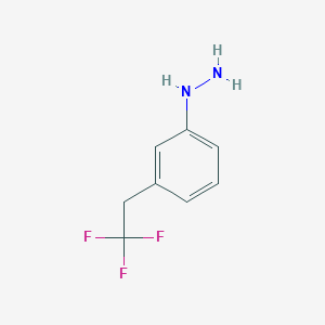 molecular formula C8H9F3N2 B14838470 (3-(2,2,2-Trifluoroethyl)phenyl)hydrazine 