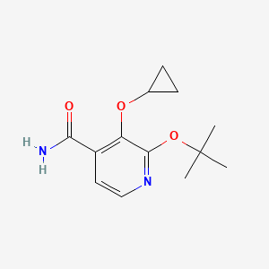 molecular formula C13H18N2O3 B14838486 2-Tert-butoxy-3-cyclopropoxyisonicotinamide 