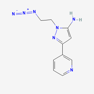 molecular formula C10H11N7 B1483849 1-(2-叠氮乙基)-3-(吡啶-3-基)-1H-吡唑-5-胺 CAS No. 2098047-49-3