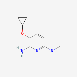 molecular formula C10H15N3O B14838505 5-Cyclopropoxy-N2,N2-dimethylpyridine-2,6-diamine 