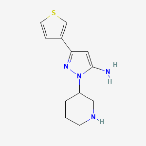 1-(piperidin-3-yl)-3-(thiophen-3-yl)-1H-pyrazol-5-amine