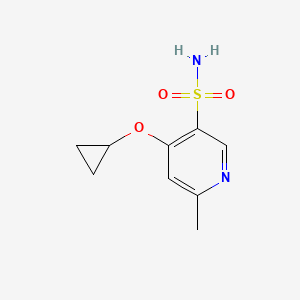 molecular formula C9H12N2O3S B14838522 4-Cyclopropoxy-6-methylpyridine-3-sulfonamide 