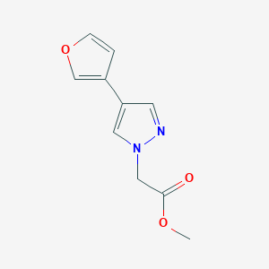 molecular formula C10H10N2O3 B1483853 methyl 2-(4-(furan-3-yl)-1H-pyrazol-1-yl)acetate CAS No. 2098022-88-7