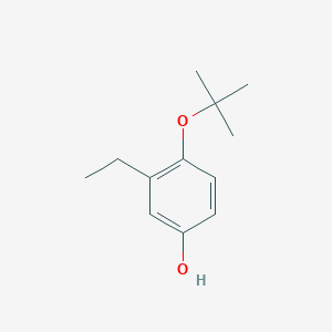 molecular formula C12H18O2 B14838539 4-(Tert-butoxy)-3-ethylphenol 