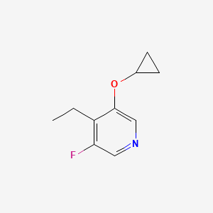 molecular formula C10H12FNO B14838542 3-Cyclopropoxy-4-ethyl-5-fluoropyridine 