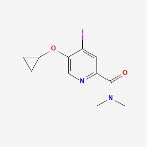 molecular formula C11H13IN2O2 B14838550 5-Cyclopropoxy-4-iodo-N,N-dimethylpicolinamide 