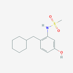 molecular formula C14H21NO3S B14838565 N-(2-(Cyclohexylmethyl)-5-hydroxyphenyl)methanesulfonamide 