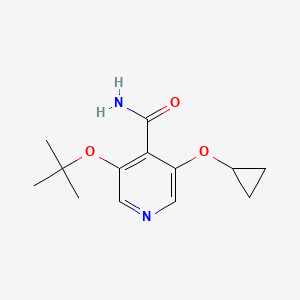 molecular formula C13H18N2O3 B14838566 3-Tert-butoxy-5-cyclopropoxyisonicotinamide 